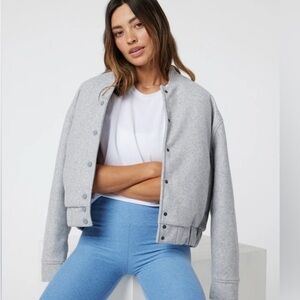Vuori Women's Light Gray Varsity Jacket